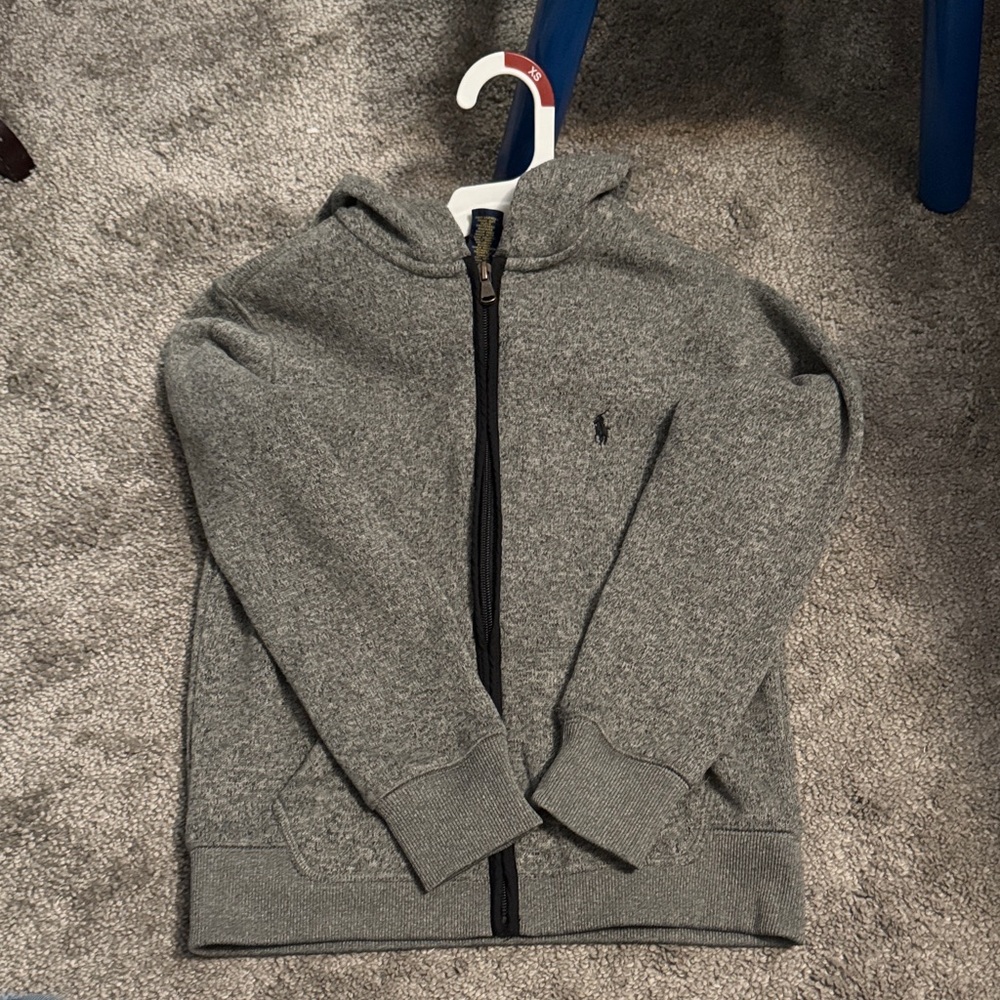 Polo by Ralph Lauren Heather Gray Zip Hoodie for Kids
